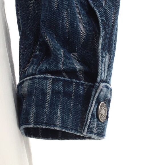 Christian Dior Women's Miss Dior Button Up Jacket Printed Denim Blue - Picture 4 of 7